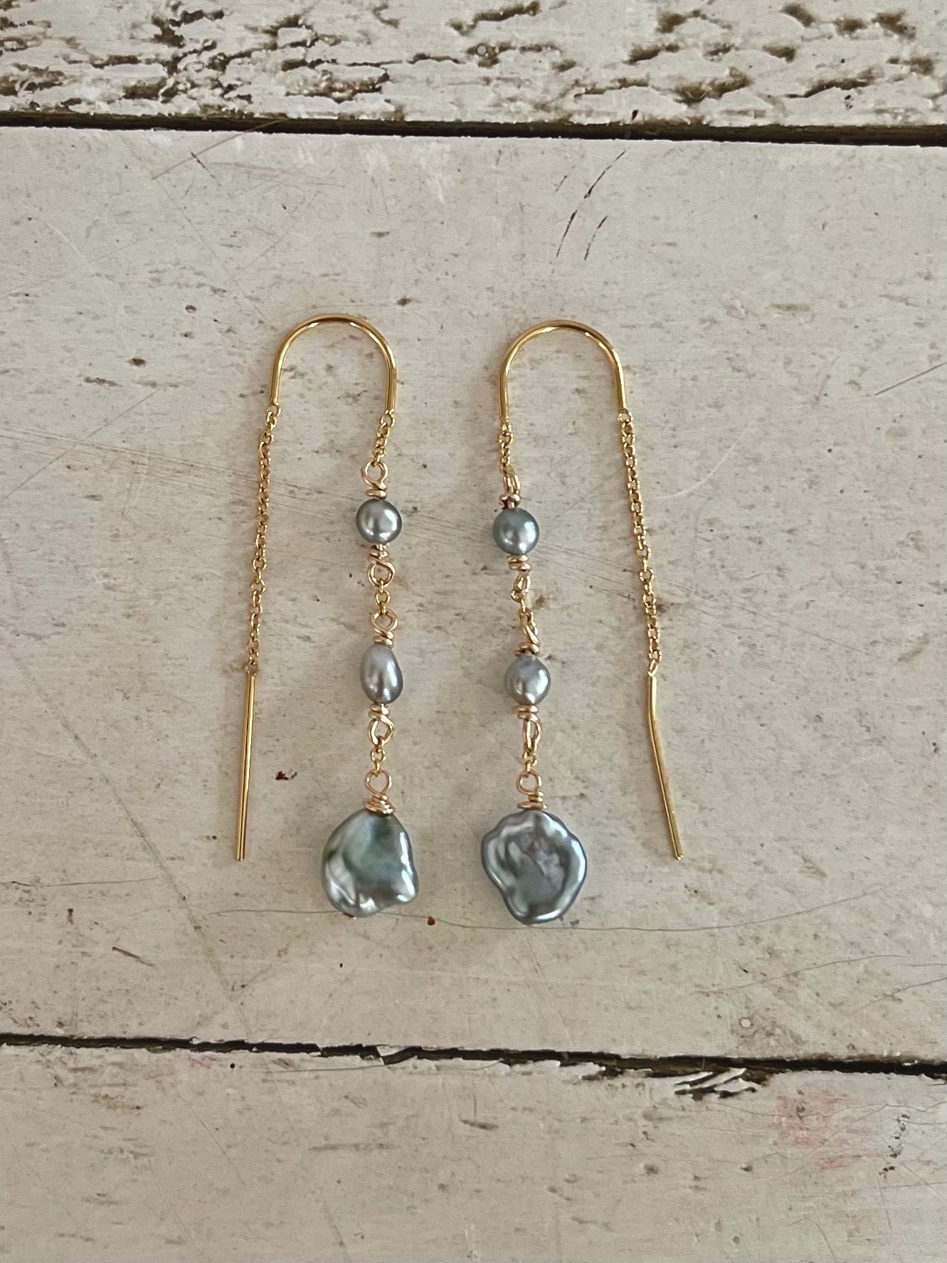 'Toru' Keshi Threader Earrings