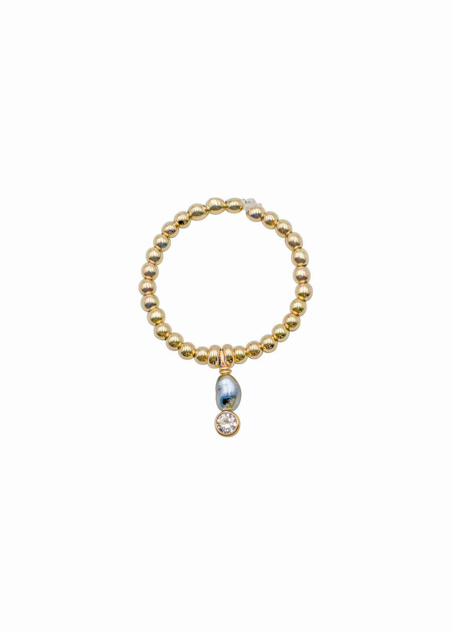 Crystal Keshi Stretch Ring